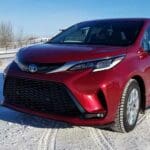 An icy torture test for the AWD Sienna